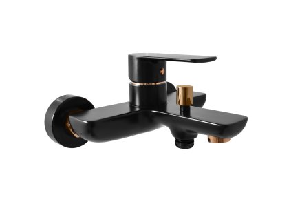 Slezák Rav VT454.5CMATZ Vodovodní baterie vanová černá matná/zlato (Barva černá matná/zlato, Rozměr 150 mm)