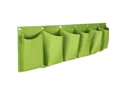 330487 horizontal grow bag 6 textilni kvetinace na zed zelena baleni 1 ks