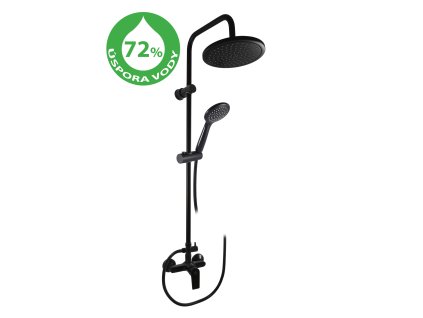 333229 usporna vodovodni baterie sprchova vltava eco s hlavovou a rucni sprchou cerna matna barva cerna matna povrchova uprava cerna matna rozmer 150 mm