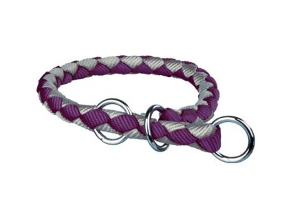 347782 nylonovy obojek kulaty cavo fialovo stribrna doprodej