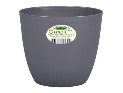 350608 obal na kvetnik patricie modern plastovy matny d21x19cm