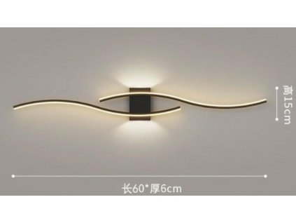 357361 zd149b nastenne svitidlo nastenne svitidlo cerne 60cm teple bile