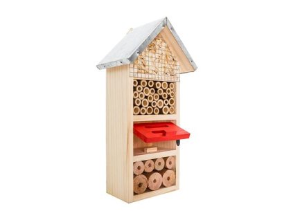 358550 petbuddy domecek tripatrovy hotel pro hmyz 13 x 8 5 x 26 cm borove drevo