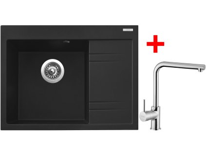362165 sinks rim 650 l metalblack elka