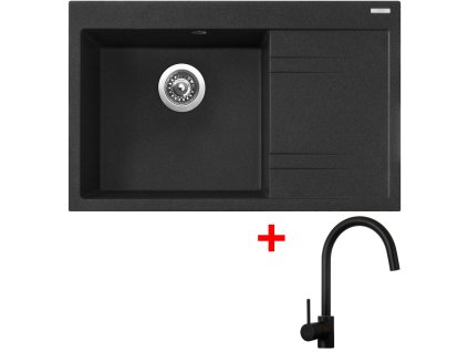365075 sinks rim 780 l granblack vitalia cerna matna