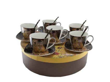 368528 home elements sada 6 ks salky 250 ml s podsalky a lzickami klimt polibek tmavy