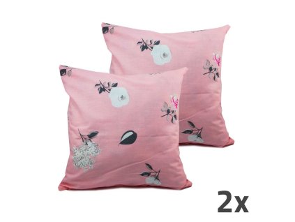 368681 home elements povlak na polstar 40x40 cm sada 2 ks ruzova kvety