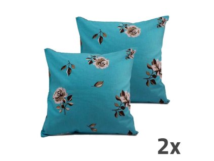 368684 home elements povlak na polstar 40x40 cm sada 2 ks modra kvety