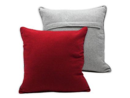 369281 home elements povlak na polstar s lemem cervena bezova z recyklovane bavlny