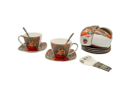 369611 home elements sada 6 ks salky 250 ml s podsalky a lzickami mucha tmavy