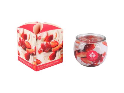 370220 arome svicka 90 g ve skle a flower boxu strawberry cream