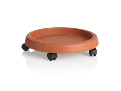 371663 bama podstavec pod kvetinac s kolecky 30cm teracotta