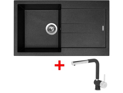 373496 sinks amanda 860 metalblack mix 3 p gr
