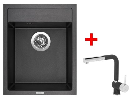 373769 sinks classic 400 metalblack mix 3 p gr