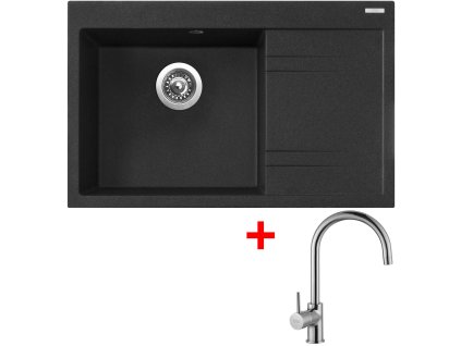 374915 sinks rim 780 l granblack vitalia