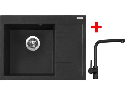 374927 sinks rim 650 l granblack elka cerna matna