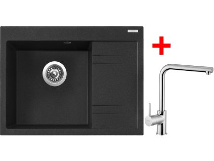 374930 sinks rim 650 l granblack elka