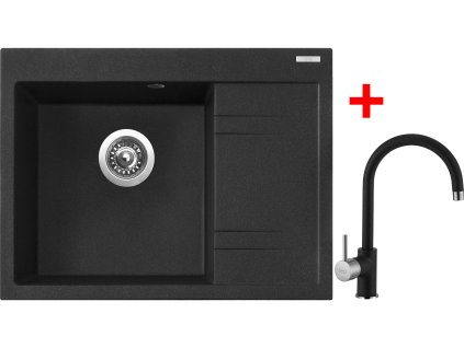 374936 sinks rim 650 l granblack vitalia gr