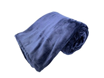 376571 home elements mikroflanelova deka 150 x 200 cm 220 gsm tmave modra