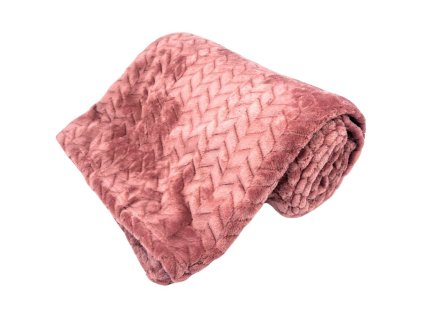 376574 home elements mikroflanelova deka 150 x 200 cm 220 gsm staroruzova jacquard