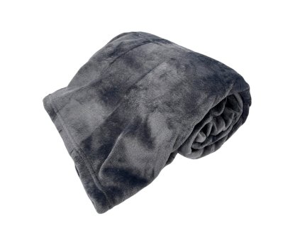 376595 home elements mikroflanelova deka 150 x 200 cm 220 gsm tmave seda