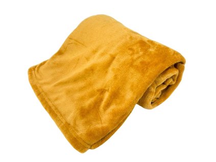 376598 home elements mikroflanelova deka 150 x 200 cm 220 gsm syte zluta