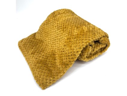 376601 home elements mikroflanelova deka 150 x 200 cm 220 gsm horcice jacquard