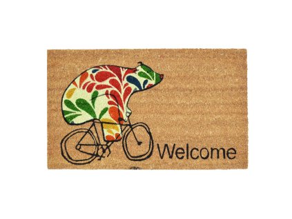 386339 home elements rohoz z kokosovych vlaken welcome medved na kole 43x73 cm
