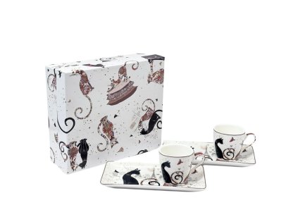387989 home elements espresso set 2 salky 90 ml s podtacky kocky
