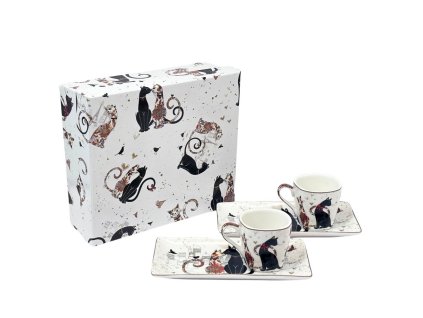 387998 home elements espresso set 2 salky 90 ml s podtacky kocky