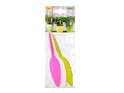 227181 1 jmenovka zapichovaci list plastova mix barev 15cm 3ks