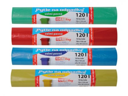232428 1 pytel na odpad barevny mix barev 70x110cm 120l 40 mic 10ks