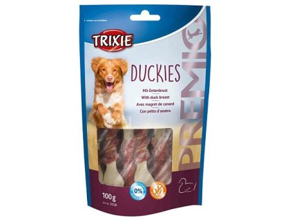 237672 premio duckies kosti s vapnikem potazene kachnim masem 100g