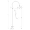 Vodovodní baterie sprchová s hlavovou a ruční sprchou L081/3 L081.5/3 - rozteč 150 mm,... (Barva chrom, Rozměr 150 mm)