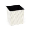 Obal na květník JUKA RATTAN plastový 30x30x31cm (Barva Béžová)