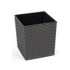 Obal na květník JUKA RATTAN plastový 30x30x31cm (Barva Antracitová)