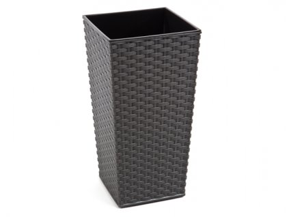 156747 obal na kvetnik finezia rattan plastovy 40x40x75cm