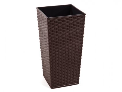 156756 obal na kvetnik finezia rattan plastovy 40x40x75cm