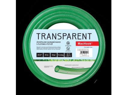 129633 jad transparent zahradni hadice 25 4mm 1 50m zelena