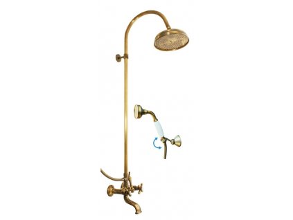 Slezák RAV MK159.5/3SM Vodovodná batéria vaňová, Morava Retro stará mosadz (Farba stará mosadz, Rozmer 150 mm)