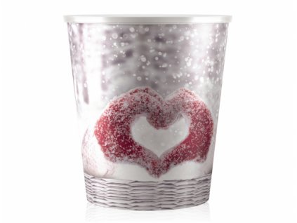 46572 obal na kvetnik christmas srdce vanoce plastovy d11x12cm