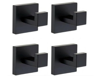 DA106 4x ČIERNE SAMOLEPIACE KÚPEĽŇOVÉ HÁČKY