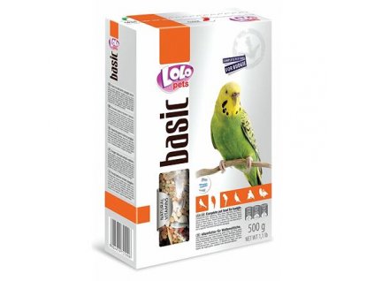 244140 lolo basic kompletni krmivo pro andulky 500 g krabicka