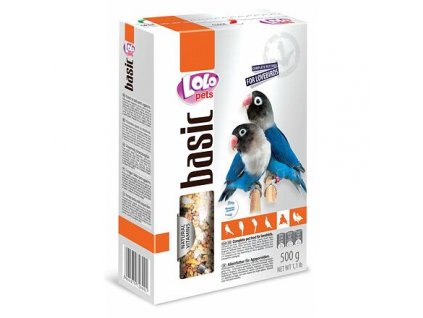 244212 lolo basic kompletni krmivo pro agapornisy 500 g krabicka
