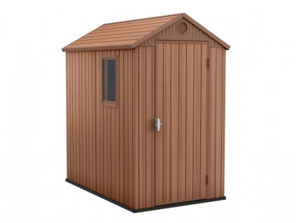 Domček DARWIN záhradný plastový hnedý 2,3m2 1,3x1,8x2,05m