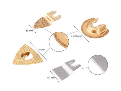 Sada nástrojov pre oscilačnú brúsku FESTA 4ks