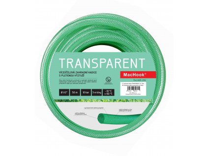 záhradná hadica TRANSPARENT 1/2" 50m zelená