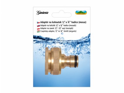 261366 adapter na kohoutek pro hadici 1 2 a 3 4 mosazny