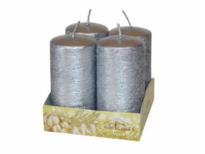 234591 1 svicka adventni taurus skrabana metalicka leskla d4x8cm 4ks