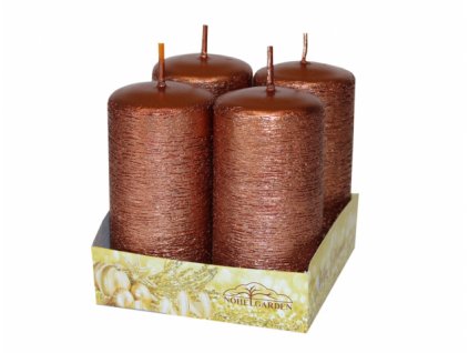 232683 svicka adventni taurus skrabana metalicka leskla d4x8cm 4ks